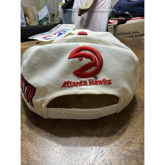 VINTAGE‎ Atlanta Hawks Hat Snapback Cap Poly Wool 90s AJD NBA Retro NWT - Picture 4 of 14